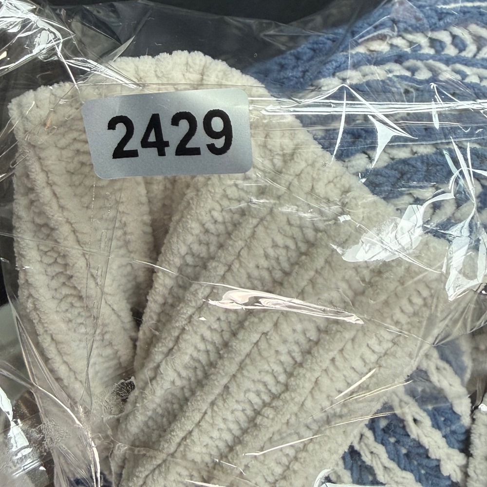 Aerie Sweater Womens Small Blue White Striped Polo Oversized Coastal Preppy - Picture 11 of 11